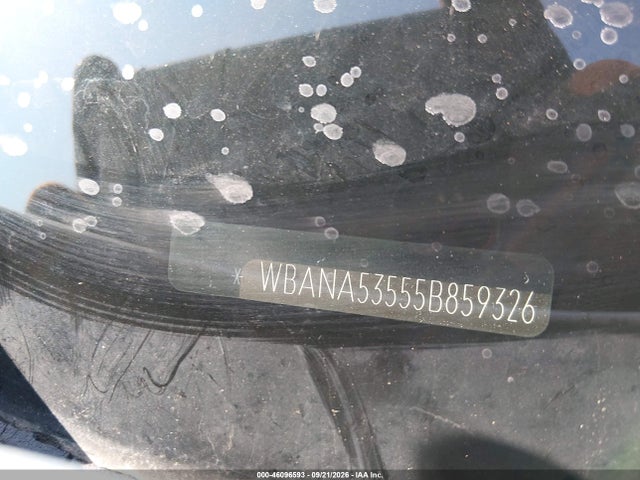 2005 Bmw 525i მანქანა იყიდება აუქციონზე, vin: WBANA53555B859326, აუქციონის ნომერი: 46096593