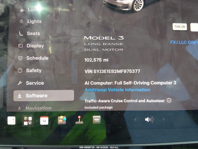 Продажа на аукционе авто 2021 Tesla Model 3 Long Range Dual Motor All-wheel Drive, vin: 5YJ3E1EB2MF975377, номер лота: 46096729