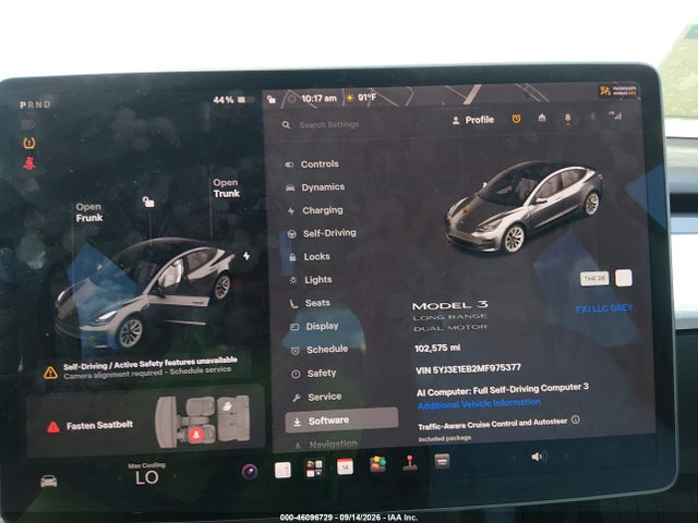 Продажа на аукционе авто 2021 Tesla Model 3 Long Range Dual Motor All-wheel Drive, vin: 5YJ3E1EB2MF975377, номер лота: 46096729