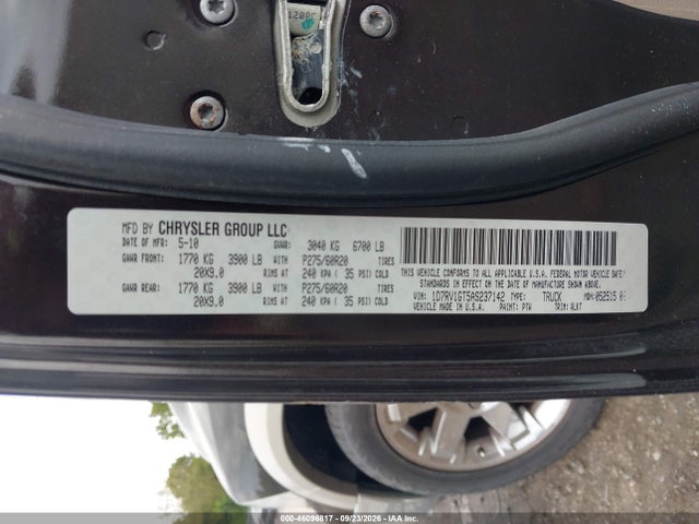 Продаж на аукціоні авто 2010 Dodge Ram 1500 Laramie, vin: 1D7RV1GT5AS237142, номер лоту: 46096817