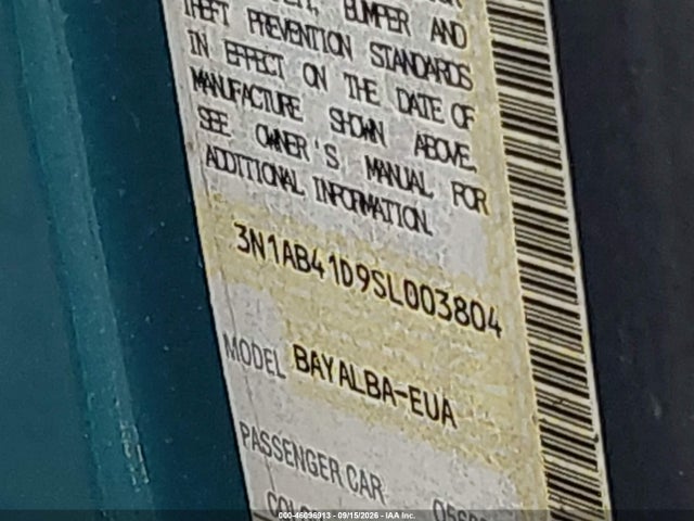 46096913 :رقم المزاد ، 3N1AB41D9SL003804 vin ، 1995 Nissan Sentra Xe/gxe/gle مزاد بيع
