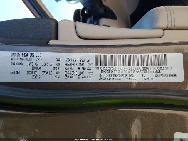 1C4RJFBG6HC942789 Jeep Grand Cherokee Limited 4x4