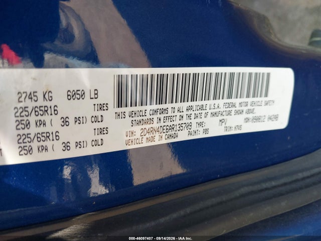 Продаж на аукціоні авто 2010 Dodge Grand Caravan Se, vin: 2D4RN4DE6AR135709, номер лоту: 46097407