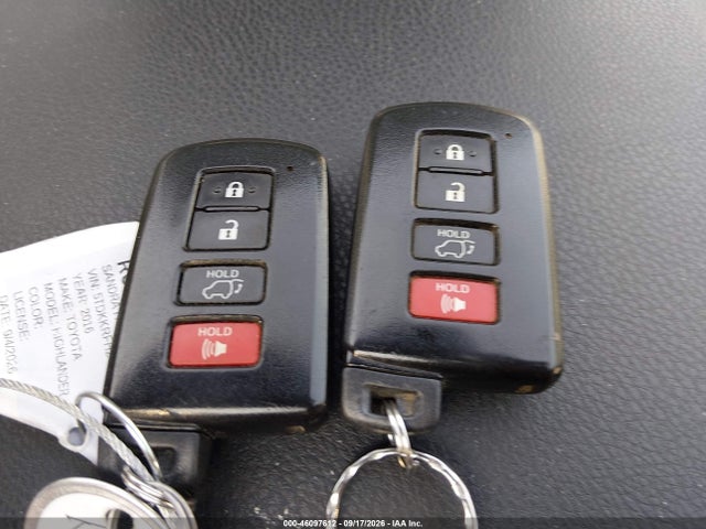 Aukcja sprzedaży 2016 Toyota Highlander Xle V6, vin: 5TDKKRFH2GS166094, numer aukcji: 46097612