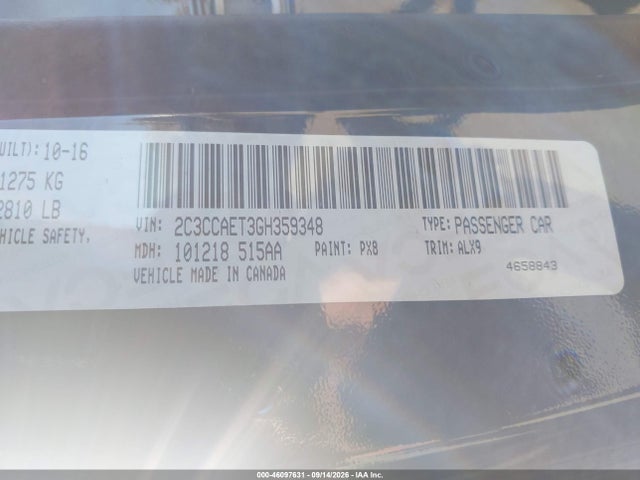 Aukcja sprzedaży 2016 Chrysler 300c, vin: 2C3CCAET3GH359348, numer aukcji: 46097631