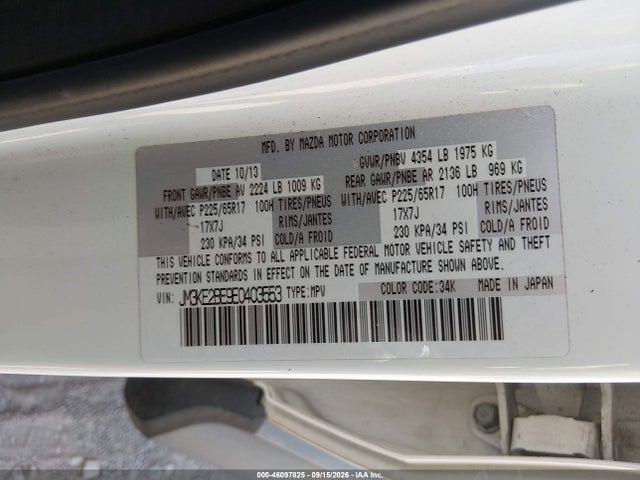 Aukcja sprzedaży 2014 Mazda Cx-5 Sport, vin: JM3KE2BE9E0403553, numer aukcji: 46097825