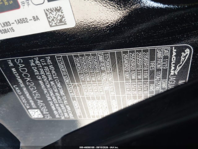 Jaguar F-pace Prestige P300 Awd Automatic 2020 SADCK2GX5LA638415 Image 9