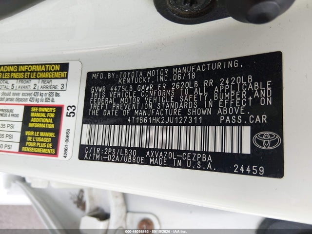 Продаж на аукціоні авто 2018 Toyota Camry Xse, vin: 4T1B61HK2JU127311, номер лоту: 46098463