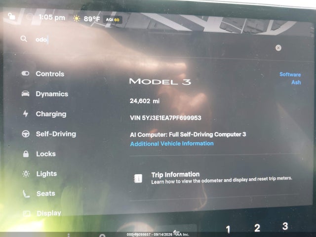 Продаж на аукціоні авто 2023 Tesla Model 3 Rear-wheel Drive, vin: 5YJ3E1EA7PF699953, номер лоту: 46098657