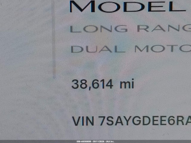 7SAYGDEE6RA232840 Tesla Model Y Long Range Dual Motor All-wheel Drive