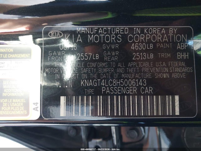 KIA OPTIMA HYBRID 2017 KNAGT4LC8H5006143 Image 9