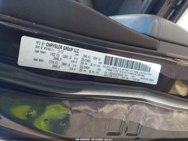 46098760 :رقم المزاد ، 1C4RDHAG5DC683565 vin ، 2013 Dodge Durango Sxt مزاد بيع