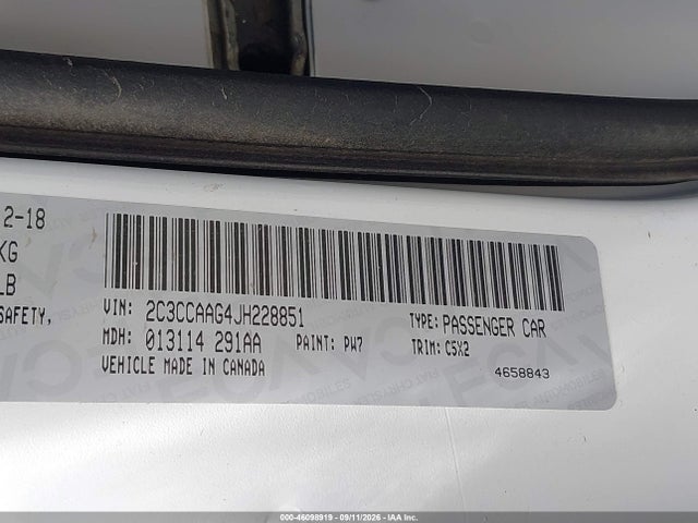 Aukcja sprzedaży 2018 Chrysler 300 Touring, vin: 2C3CCAAG4JH228851, numer aukcji: 46098919