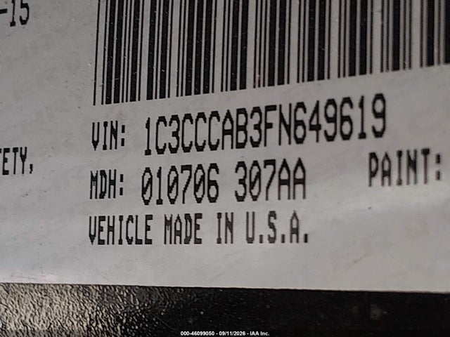 Aukcja sprzedaży 2015 Chrysler 200 Limited, vin: 1C3CCCAB3FN649619, numer aukcji: 46099050