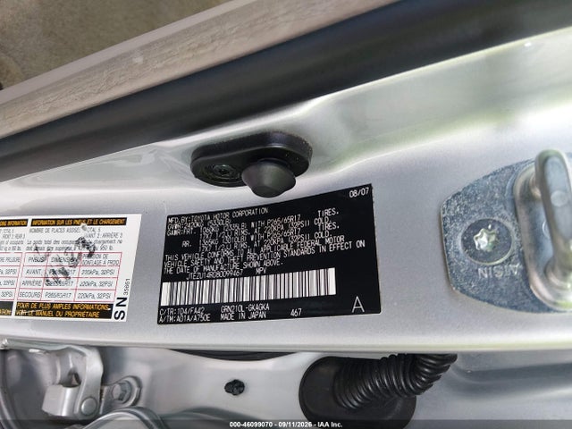 46099070 :رقم المزاد ، JTEZU14R080099467 vin ، 2008 Toyota 4runner Sr5 V6 مزاد بيع
