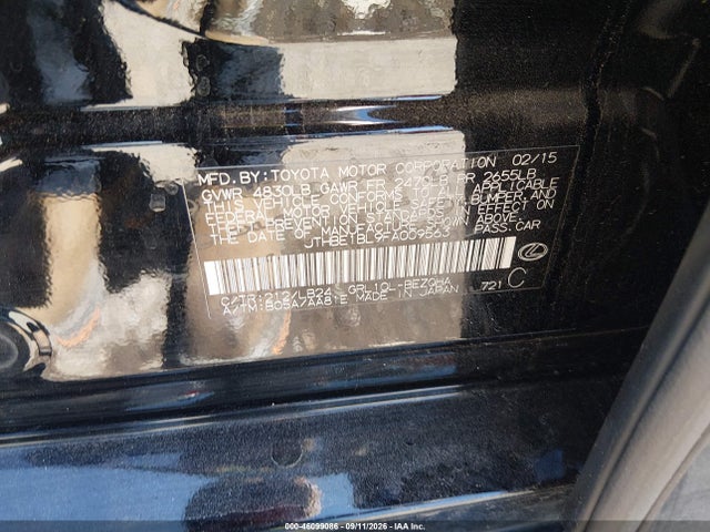 Aukcja sprzedaży 2015 Lexus Gs 350, vin: JTHBE1BL9FA009563, numer aukcji: 46099086