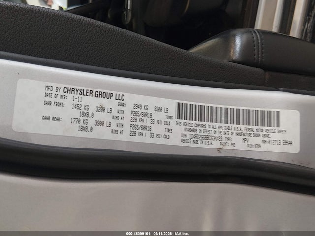 2011 Dodge Durango Express მანქანა იყიდება აუქციონზე, vin: 1D4RD2GG8BC634493, აუქციონის ნომერი: 46099101