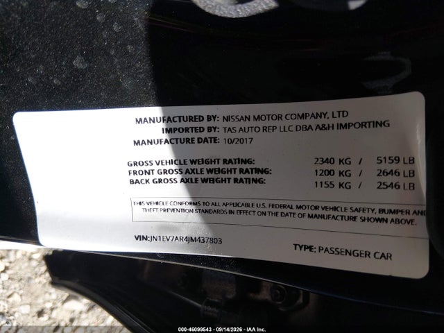Продаж на аукціоні авто 2018 Infiniti Q50 3.0t Luxe/3.0t Sport, vin: JN1EV7AR4JM437803, номер лоту: 46099543