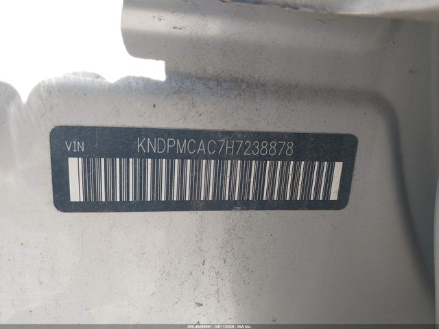 46099591 :رقم المزاد ، KNDPMCAC7H7238878 vin ، 2017 Kia Sportage Lx مزاد بيع