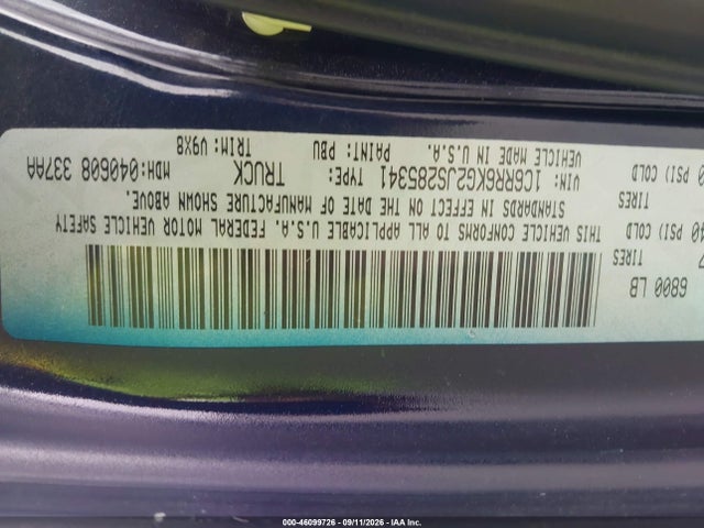 46099726 :رقم المزاد ، 1C6RR6KG2JS285341 vin ، 2018 Ram 1500 Tradesman  4x2 5'7 Box مزاد بيع
