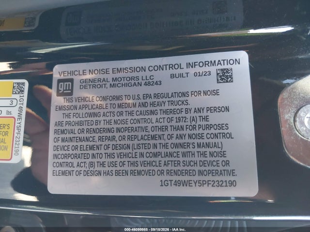 Продаж на аукціоні авто 2023 Gmc Sierra 3500hd 4wd  Standard Bed Denali, vin: 1GT49WEY5PF232190, номер лоту: 46099985
