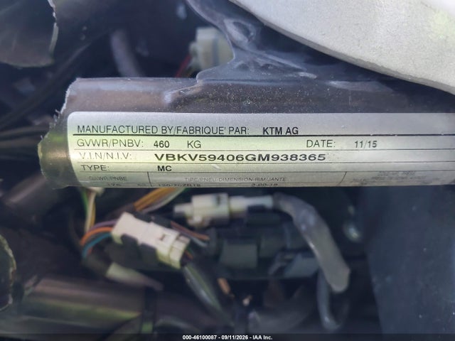 KTM 1290 Super Adventure 2016 VBKV59406GM938365 Image 10