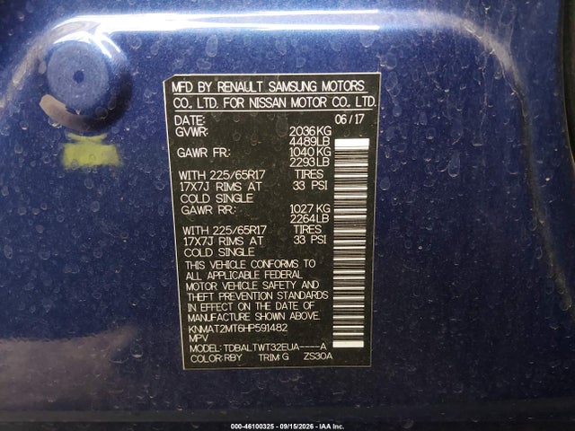 Nissan ROGUE SV 2017 KNMAT2MT6HP591482 Image 9