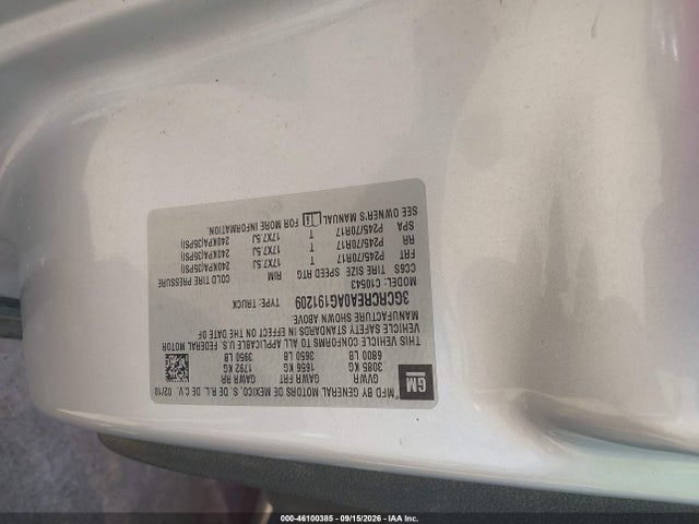 46100385 :رقم المزاد ، 3GCRCREA0AG191209 vin ، 2010 Chevrolet Silverado 1500 Ls مزاد بيع