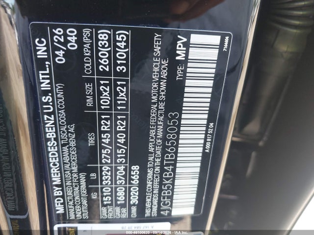 4JGFB5KB4TB658053 Mercedes-Benz Gle 450 4matic