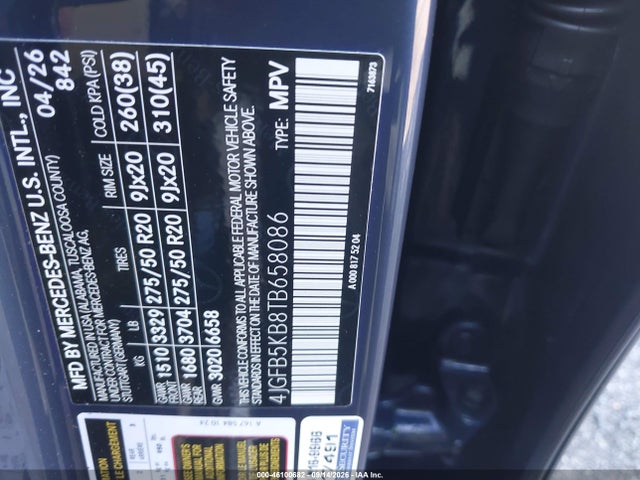 4JGFB5KB8TB658086 Mercedes-Benz Gle 450 4matic