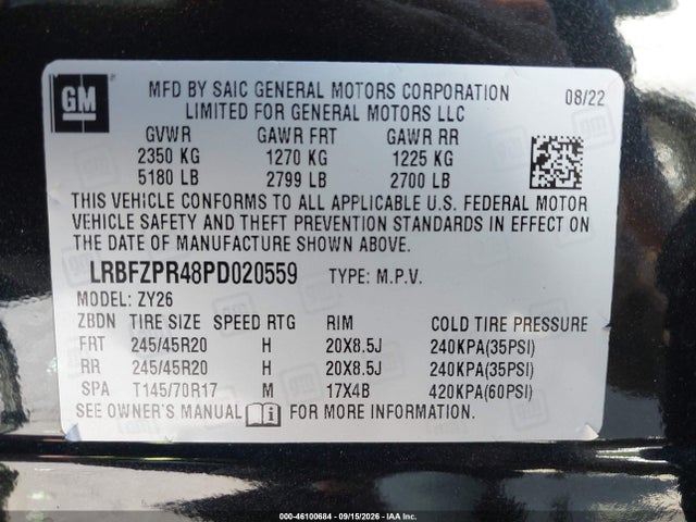 Aukcja sprzedaży 2023 Buick Envision Essence Awd, vin: LRBFZPR48PD020559, numer aukcji: 46100684