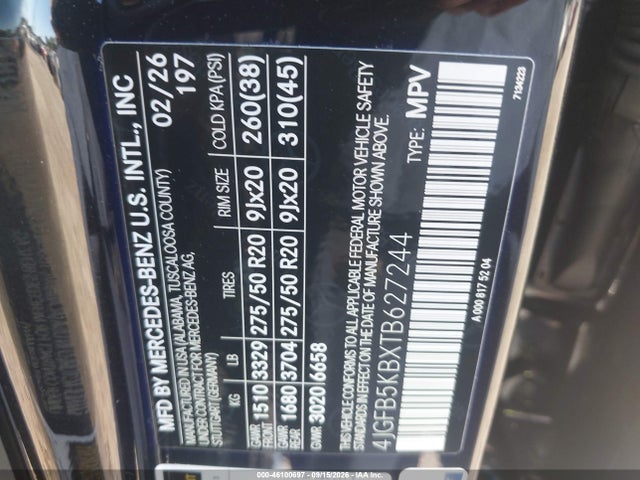 4JGFB5KBXTB627244 Mercedes-Benz Gle 450 4matic