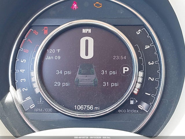 Продаж на аукціоні авто 2015 Fiat 500c Lounge, vin: 3C3CFFER6FT558845, номер лоту: 46100726