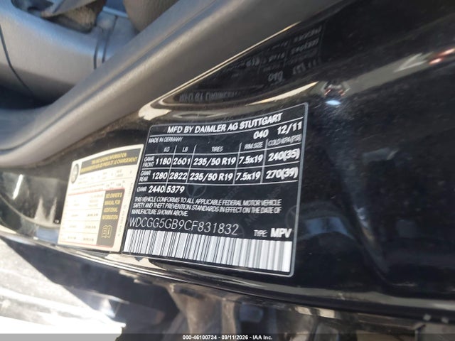 Aukcja sprzedaży 2012 Mercedes-benz Glk 350, vin: WDCGG5GB9CF831832, numer aukcji: 46100734