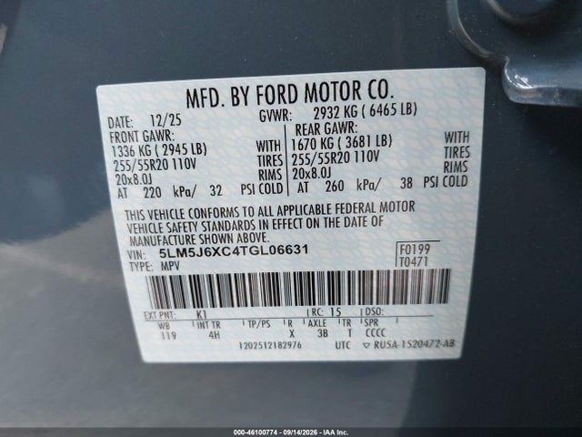 5LM5J6XC4TGL06631 Lincoln Aviator Premiere