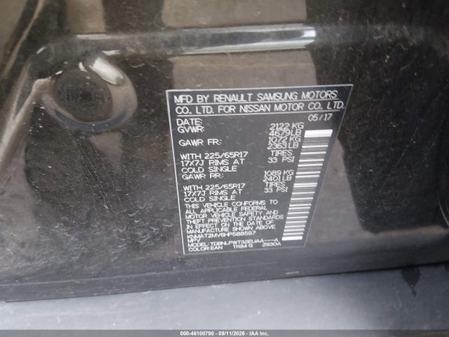 Aukcja sprzedaży 2017 Nissan Rogue S, vin: KNMAT2MV6HP588597, numer aukcji: 46100790
