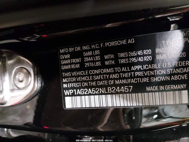 Aukcja sprzedaży 2022 Porsche Macan S, vin: WP1AG2A52NLB24457, numer aukcji: 46100818