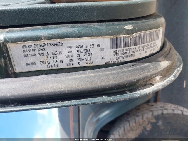 Продажа на аукционе авто 1994 Jeep Wrangler / Yj Sahara, vin: 1J4FY49S1RP429810, номер лота: 46101147