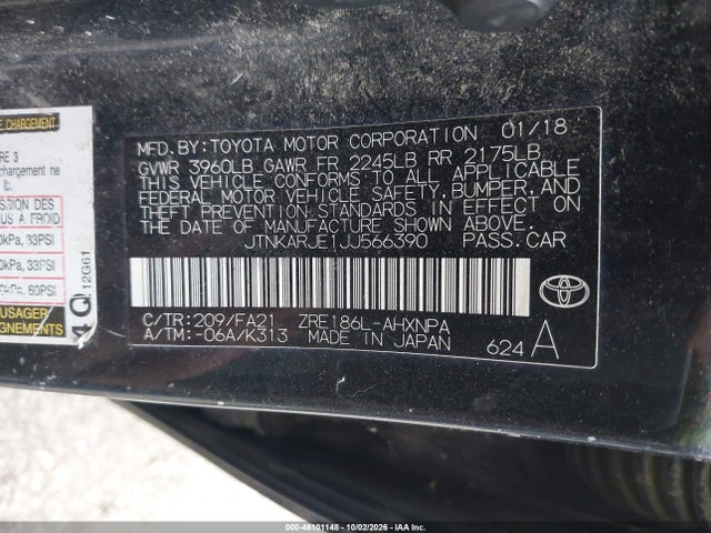 46101148 :رقم المزاد ، JTNKARJE1JJ566390 vin ، 2018 Toyota Corolla Im مزاد بيع