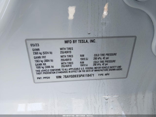 Aukcja sprzedaży 2023 Tesla Model Y Awd/long Range Dual Motor All-wheel Drive, vin: 7SAYGDEE5PA118471, numer aukcji: 46101160