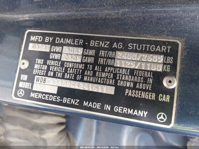 Продаж на аукціоні авто 1986 Mercedes-benz 560 Sel, vin: WDBCA39D9GA241611, номер лоту: 46101191