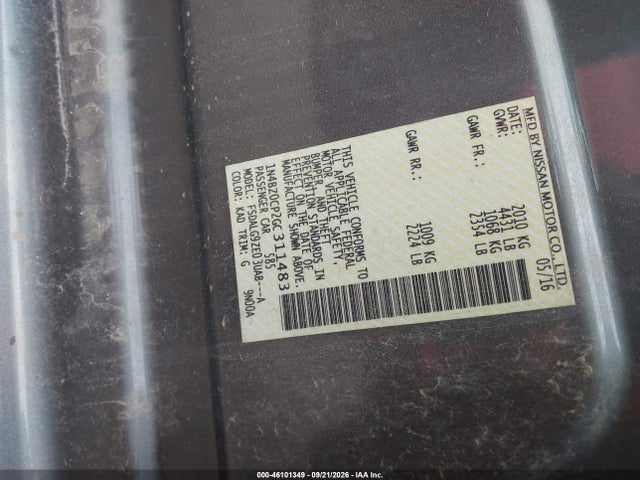 Aukcja sprzedaży 2016 Nissan Leaf Sl, vin: 1N4BZ0CP2GC311483, numer aukcji: 46101349