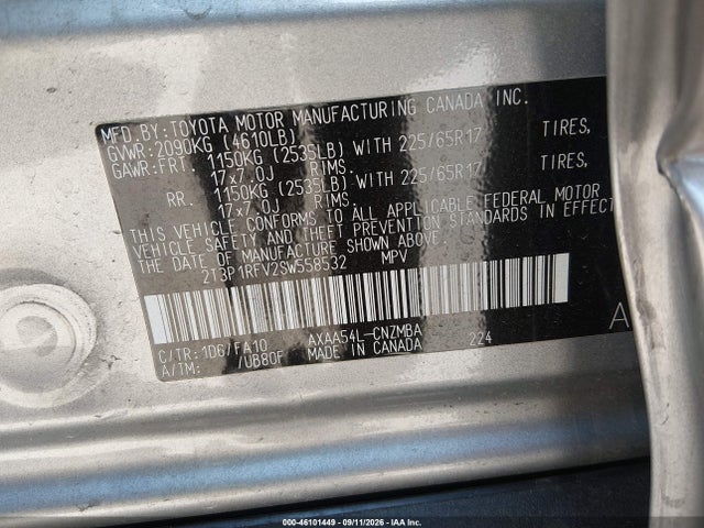 Toyota Rav4 Xle 2025 2T3P1RFV2SW558532 Image 9