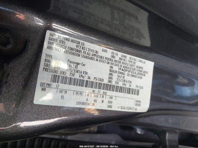 Продаж на аукціоні авто 2018 Ford Focus Se, vin: 1FADP3F22JL295938, номер лоту: 46101527