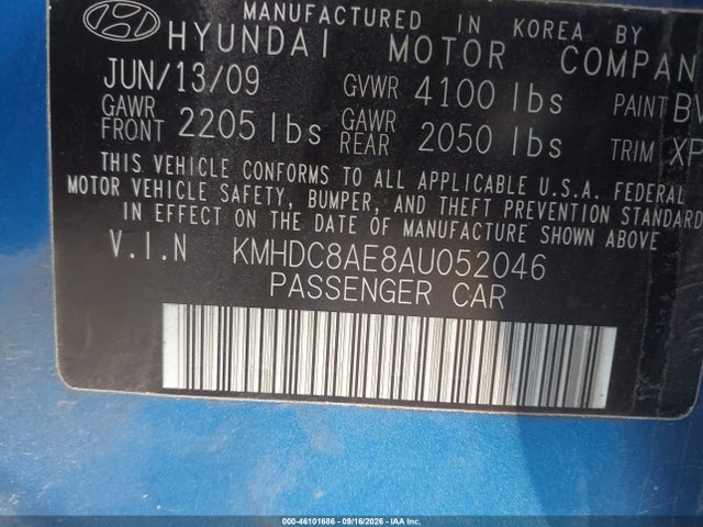 Продаж на аукціоні авто 2010 Hyundai Elantra Touring Se, vin: KMHDC8AE8AU052046, номер лоту: 46101686