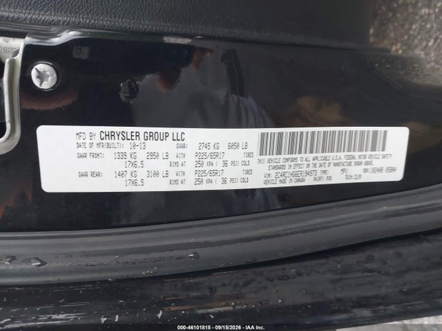 Aukcja sprzedaży 2014 Chrysler Town & Country S, vin: 2C4RC1HG6ER194973, numer aukcji: 46101815