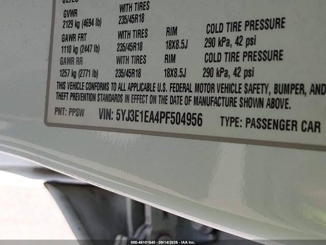 Aukcja sprzedaży 2023 Tesla Model 3 Rear-wheel Drive, vin: 5YJ3E1EA4PF504956, numer aukcji: 46101840