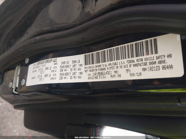 Продажа на аукционе авто 2014 Jeep Cherokee Trailhawk, vin: 1C4PJMBS8EW147611, номер лота: 46102044