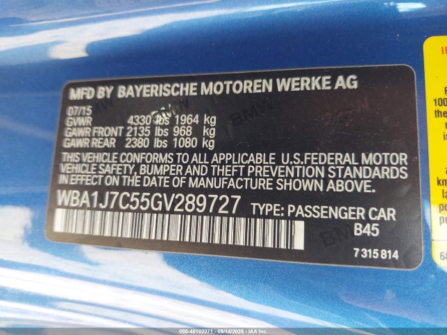 WBA1J7C55GV289727 BMW M235I