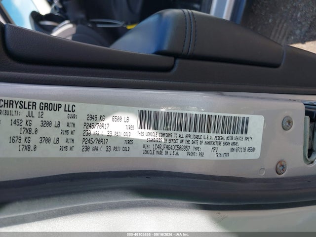 46102495 :رقم المزاد ، 1C4RJFAG4DC506857 vin ، 2013 Jeep Grand Cherokee Laredo مزاد بيع